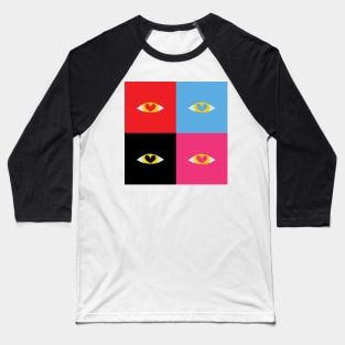 Heart Eyes - RED, BLUE, PINK, BLACK Baseball T-Shirt